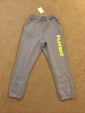 Playboy X Misguided Oversized Joggers Grey In Womens Size 8 BRAND NEW
