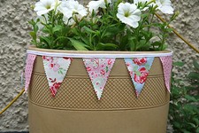 MINI Bunting 1.50m/4.90ft Cath Kidston/Hessian Fabric /Christmas/Wedding/Party