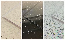 Beige, Black or White Sparkle 8mm Bathroom Panels Shower Wet Wall Cladding PVC
