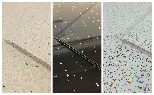 Beige black white sparkle - black, or