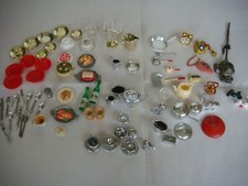 Vintage Asstd Lot Dolls House Accessories Pans/Hoover/Telephone/Food/Pets Etc