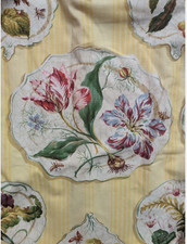 Pair vintage Colefax & Fowler Ditchley interlined curtains - please read