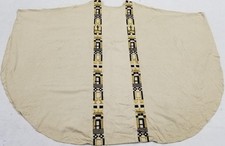 Antique French Gold Metallic & Embroidered Church Priest Cope Vestment 158x127cm