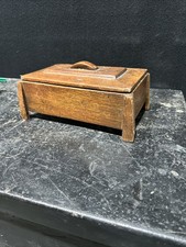 vintage wooden box Art Deco-era cigarette box sewing caddy Jewellery Box # Chap