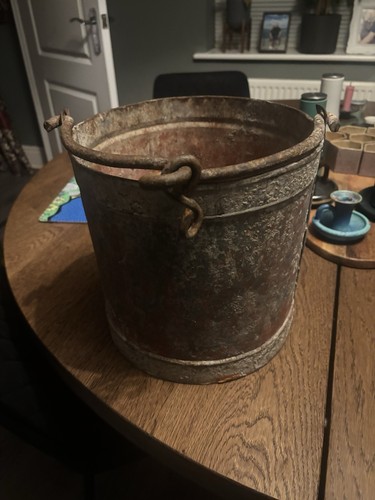 Fire bucket vintage old patina - bucket,