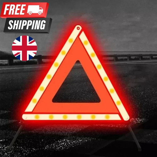Large warning car - car, triangle