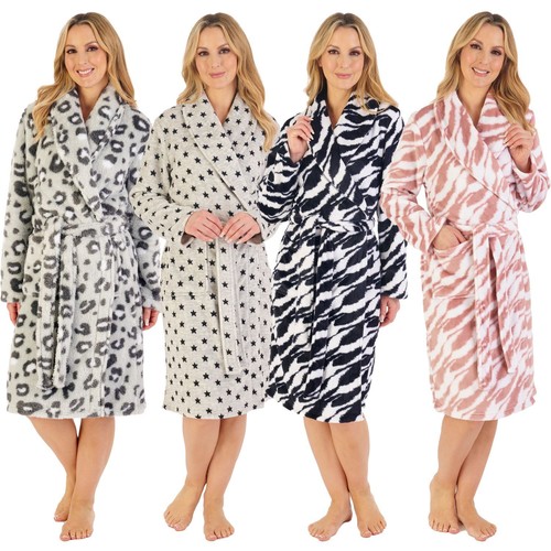 Slenderella fleece robe - fleece, ladies