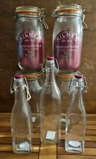 Mixed Collection Of 7 Kilner Glass Jars & Bottles 2 Of Them New