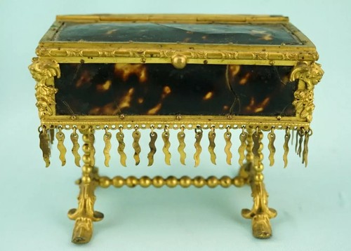 Ormolu jewelry holder turtle - ormolu,