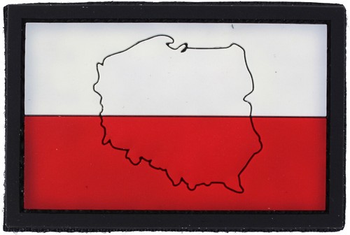 Pvc poland flag patch polish - poland,