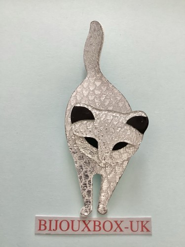 Lea stein bacchus cat - bacchus, brooch