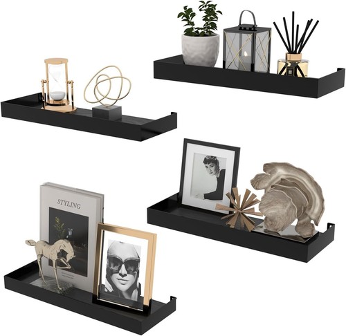Black floating shelves for - black,