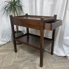 Vintage Mid Century Side Table With Drawer Tray Table With Shelf 69x60x37cm