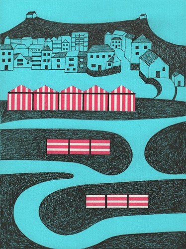 Abstract ives coastline - st,
