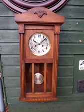 Antique Oak Case Wall Clock