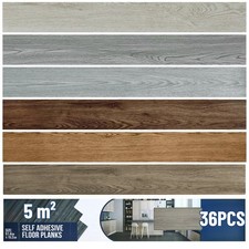 36pcs Floor Planks Tiles Self
