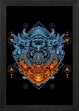 Wild tiger head Framed Wall