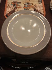 Pyrex Gray Gold Rim White Milk