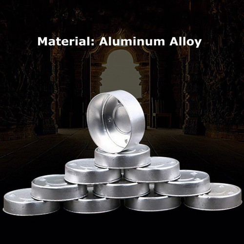 100x tea light - tins, aluminum