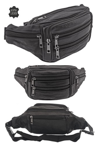 Leather bum bag - bag, belt