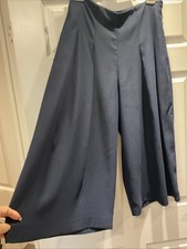FINERY WIDE LEG TROUSERS CULOTTES NAVY SIZE 12 FINAL CHEAP PRICE