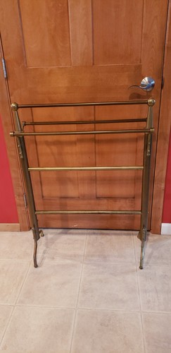 Vintage brass towel stand or - brass,