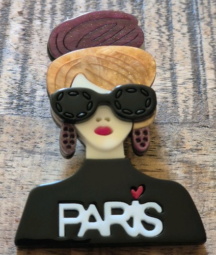 Modern acrylic handmade brooch - modern,