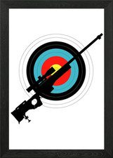 Target Shooting Framed Wall