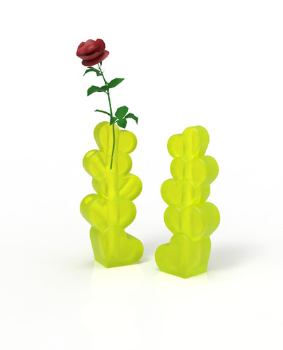 Hearts vase 3d - |,