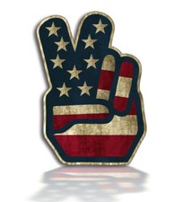 Rustic American USA Peace Sign