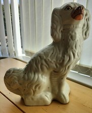 Large & Heavy! Staffordshire King Charles Spaniel /Wally Dog 32cm  C1880-1920