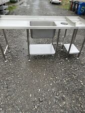 Stainless Steel Single Bowl Sink Built in Wash Hand Basin & Waste Food Shute