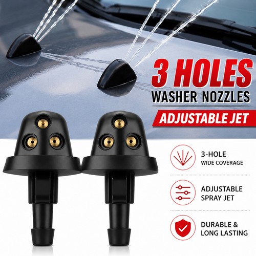 Front windshield washer - windshield, nozzle