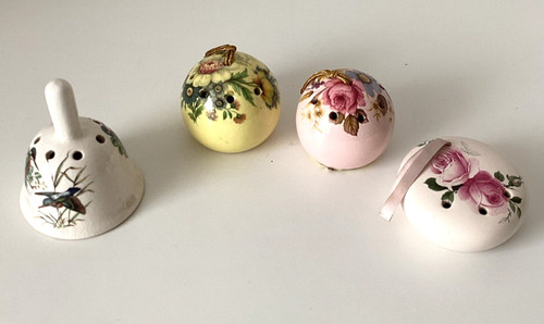 Ceramic pomanders chintz - ceramic,
