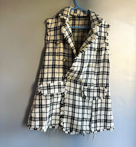 Shein black cream tweed - shein,