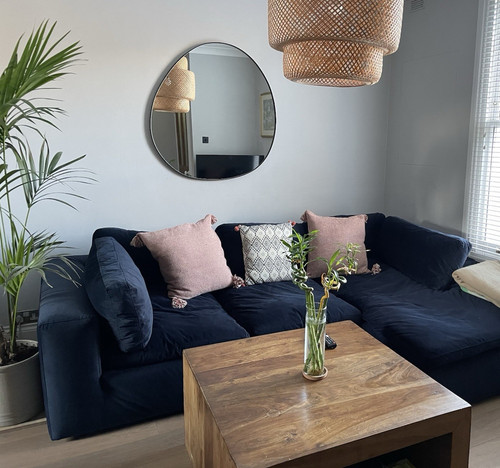 Made com navy blue - blue, velvet