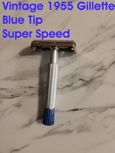 Vintage 1955 gillette blue tip - vintage,