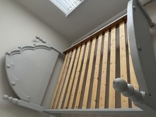 Solid Wood Double Gothic Style 4 Post Bed,taken apart ready for easy collection 