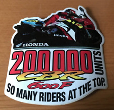 Honda CBR 600F - 200,000 units - original dealership large internal sticker