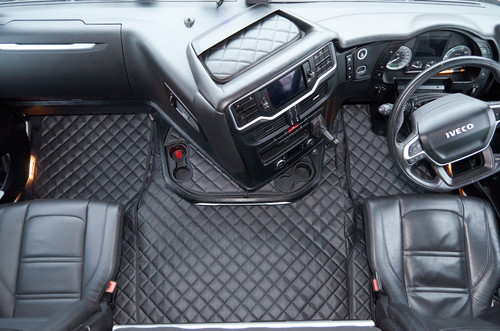 Truck eco leather floor mats - leather,