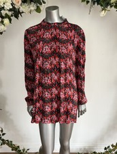 JOULES Freya Blouse Womens Top Pintuck Bodice Size 10 16 & 18 Red Floral NEW