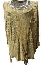 Kekoo Ladies Jumper Size I - II Ochre Distressed Cotton Boho Arty Bohemian 