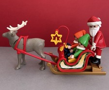 Playmobil 9496 Santa's Sleigh with Reindeer Christmas Set plus Two Elves VGC