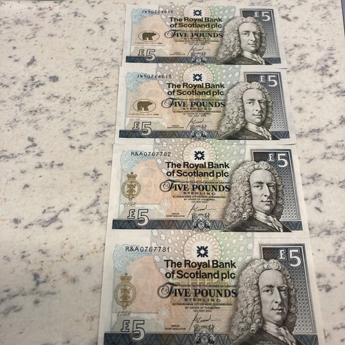 Royal bank scotland 5 - 4, £5