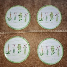 Set of 4 herb themed round