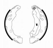 Brake Shoe Set Rear Fits