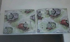 Vintage 1980s Thomas The Tank Engine Curtains. 68" W/ 53 " Long. Good Condition 