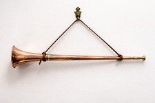 Edwardian copper coach horn - copper,