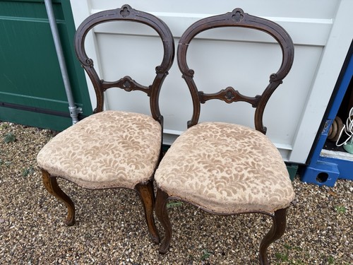 Antique balloon back chairs - balloon,