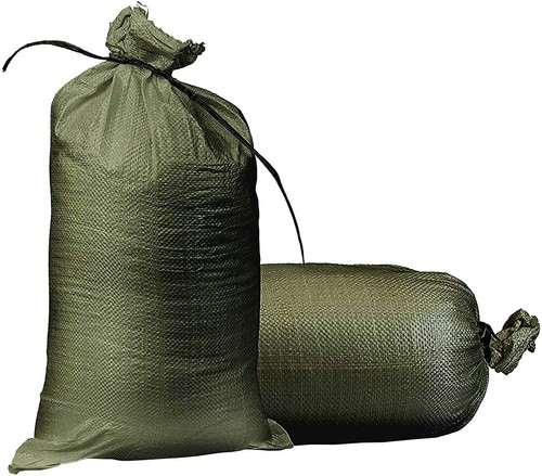 Empty sandbags military green - empty,